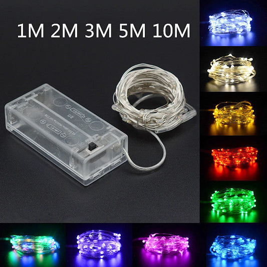 1m/2m/3m/10m Copper Wire Battery Box Garland LED Wedding Decoration for Home Decoration Fairy for Party Decoration String Light