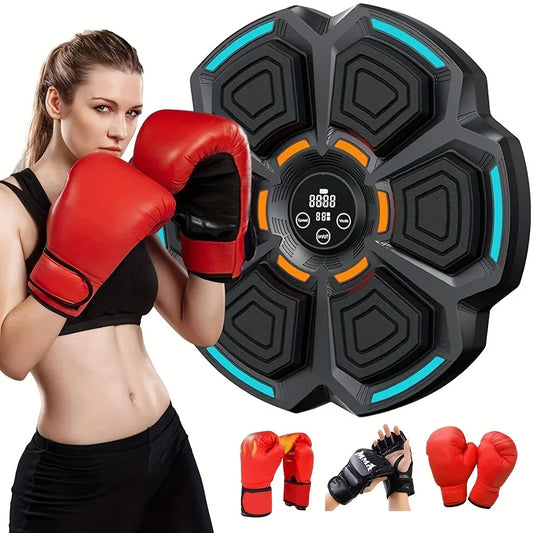 Smart Music Boxing Machine With Boxing Gloves Wall-Mounted Punching Trainer For Adults Kids Bluetooth-compatible Boxing Equipmen